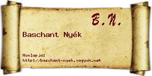 Baschant Nyék névjegykártya