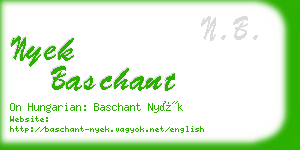 nyek baschant business card